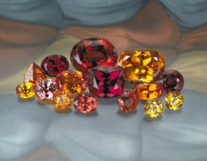 Collection of warmly colored garnets