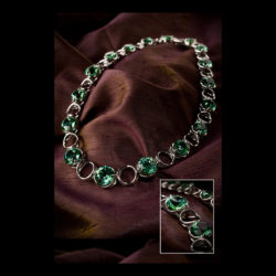 Cynthia Renée "Round in Round" necklace featuring almost eighty carats of “Seafoam” Tourmaline (Afghanistan) in hand-fabricated palladium.