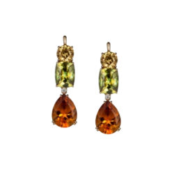 Cynthia Renée’s zircon, sphene, and citrine earrings.