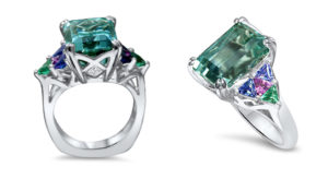 Cynthia Renee Custom Design Blue Afghani Tourmaline Ring Colored Gems Final Ring