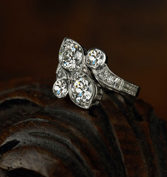 Cynthia Renee Custom Jewelry Design Platinum Diamond Sideview