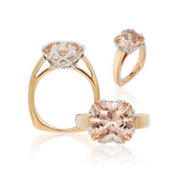 Peach Topaz “Trellis” Ring