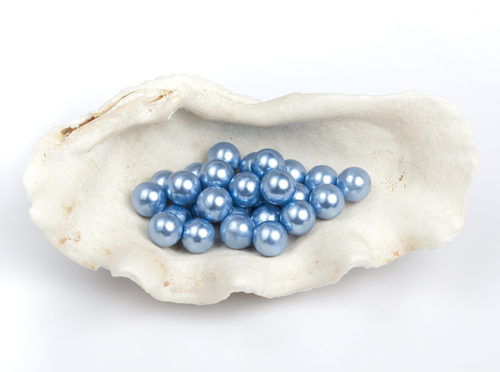 Blue Tanzanite Gold Earrings Custom Jewelry Design - Blue Pearls