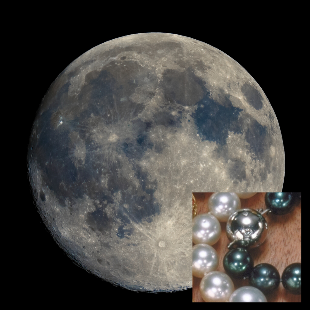 Image of the Moon with a necklace clasp inset