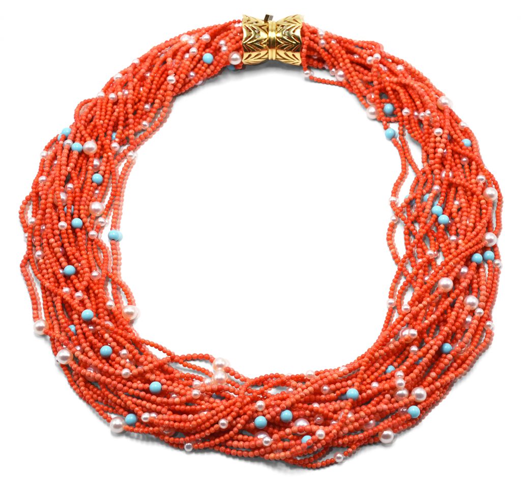 Coral Bead Necklace 