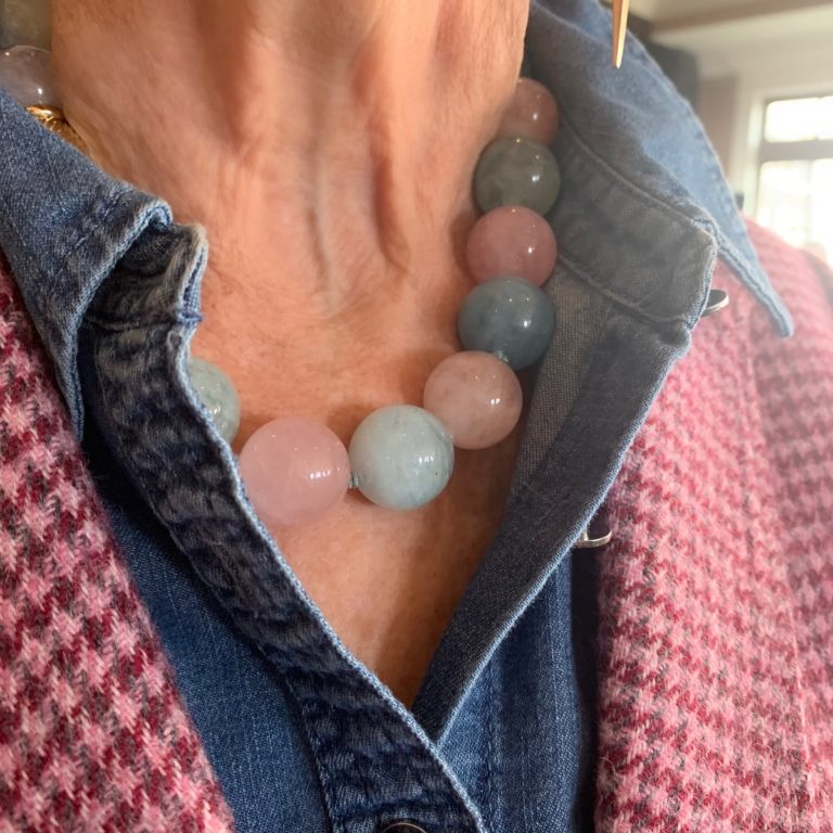 Carolyn's beryl bead necklace