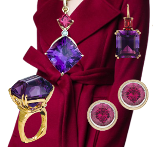 Purple Reigns: How to wear purple jewels and clothing.