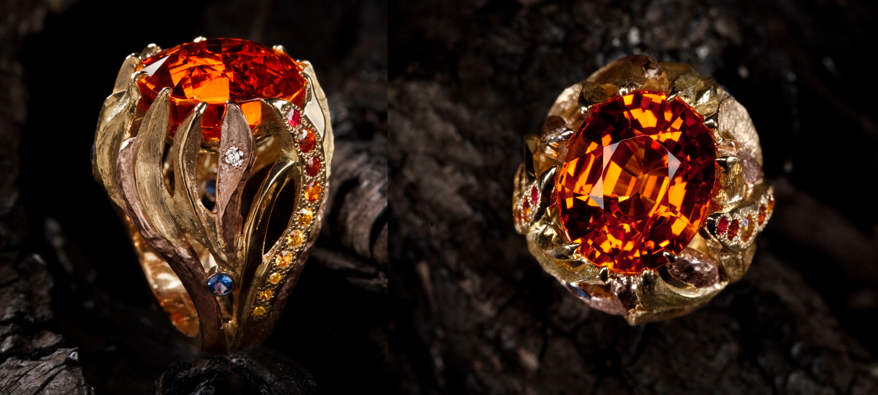 "Ring of Fire" - Cynthia Renée's full custom design ring.