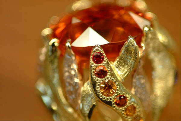 "Ring of Fire" - Cynthia Renée's custom design ring: balance of textures.