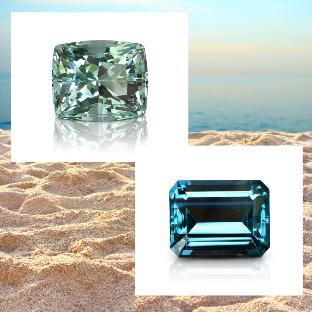 Photo 15: The heating of aquamarine to purify its blue hue and drive out the green is routine in the industry. The greenish-blue gem here is unheated.